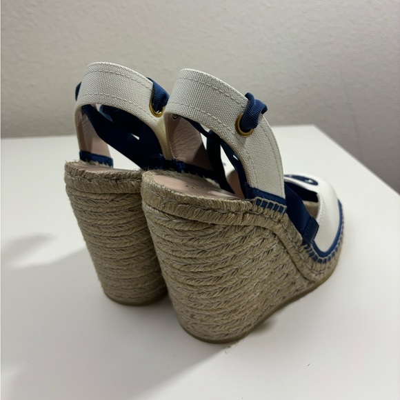 Gucci interlocking G espadrilles With Ribbon Tie platform Wedge - Picture 5 of 9